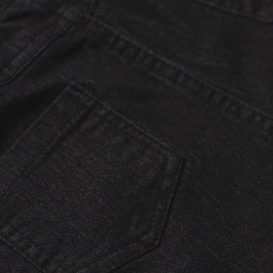 Boys' Pull-On Elastic Waist Straight Fit Black Jeans