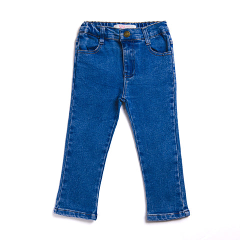 Boys' Basic Blue Wash Straight Fit Jean