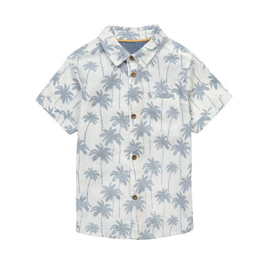 Boys' Palm Tree Button-Down Short Sleeve Shirt
