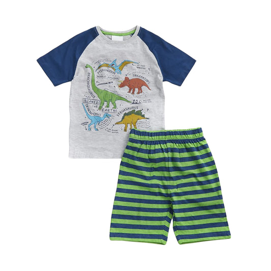 Boy's Dino Pajama Short Set