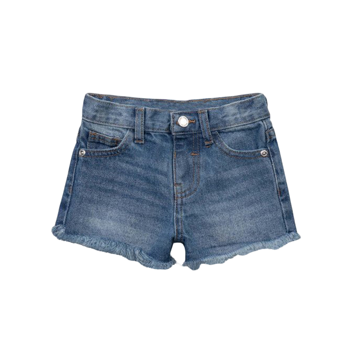 Girls' Blue Frayed Denim Shorts