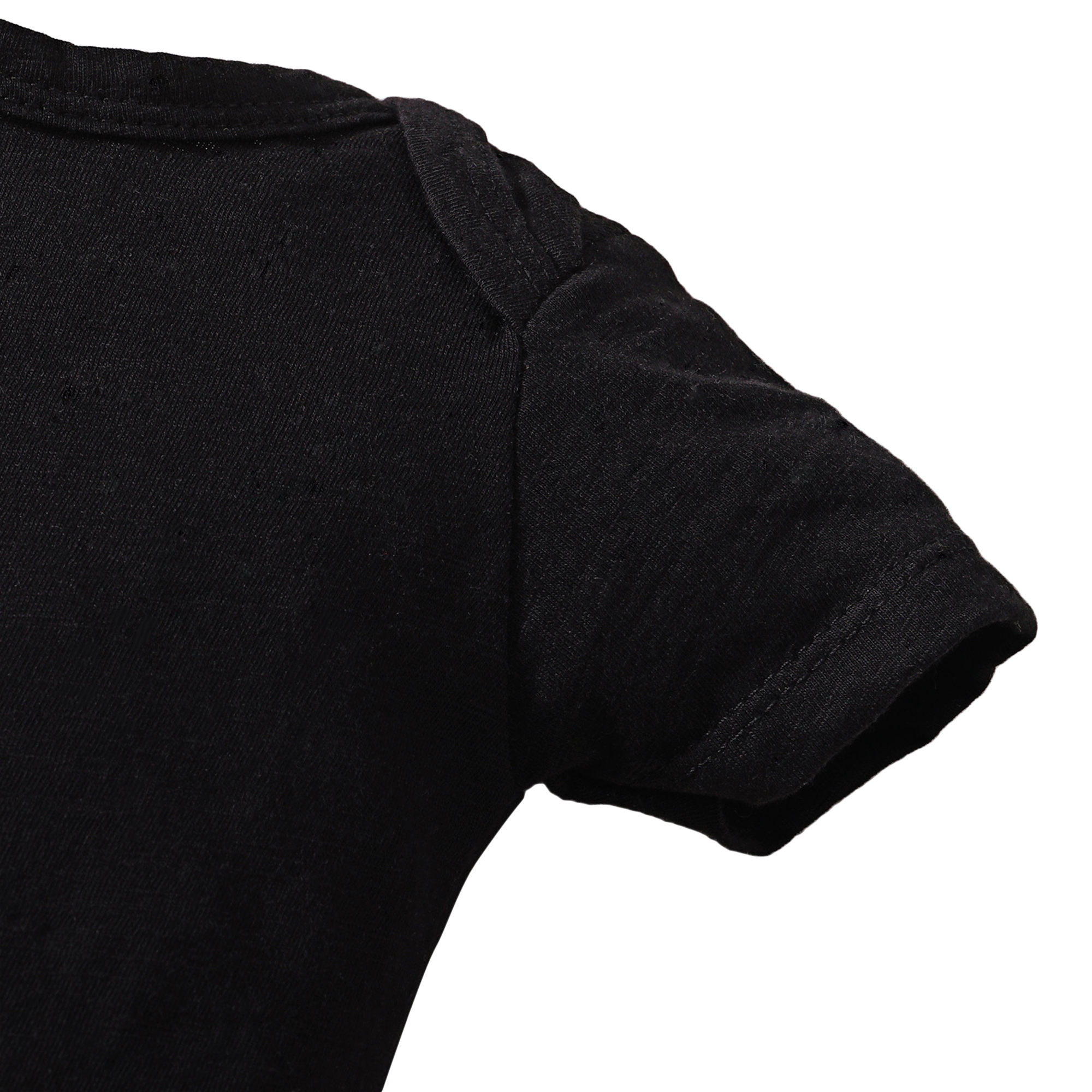 Black Short Sleeve Baby Bodysuit