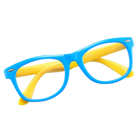 Blue Yellow Kids' Clear Lens Eyeglasses