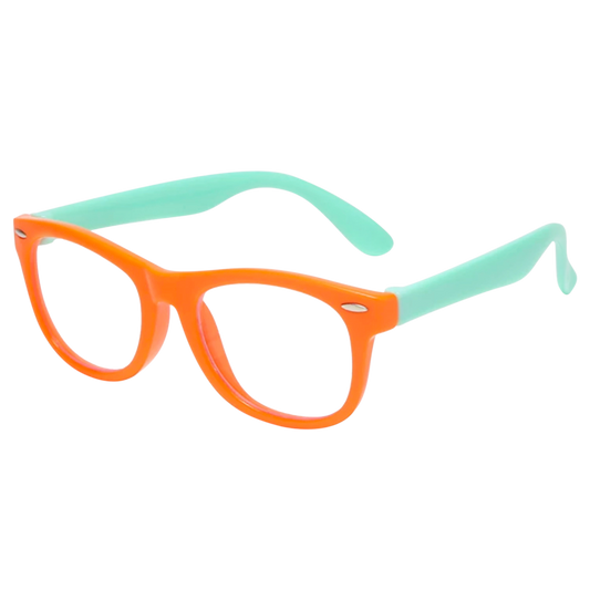 Orange Green Kids' Eyeglasses