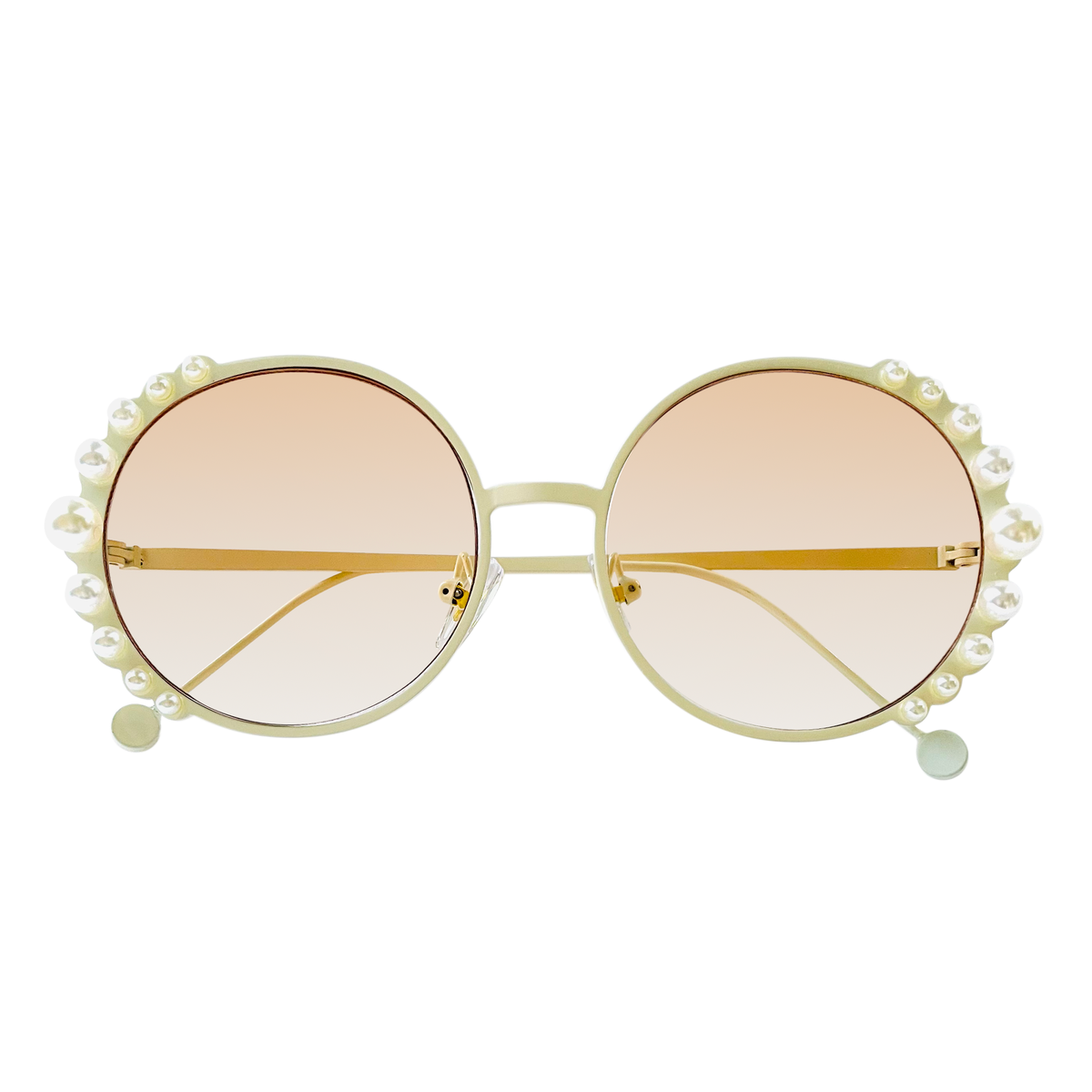 Girls' Gold Pearl Rim Sunglasses