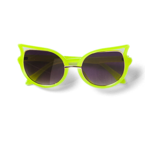 Neon Green Kids' Cat Eye Sunglasses